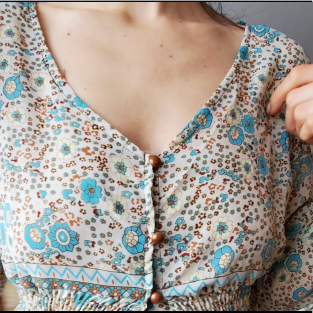 Cool Summer Floral Long Dress